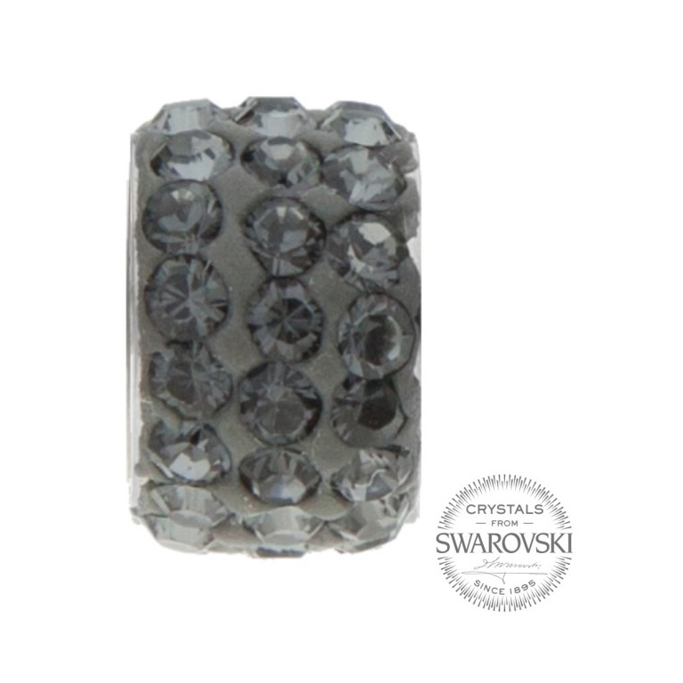 Korálek s krystaly Swarovski - PICO CRYSTAL SILVER NIGHT Steel 1/1