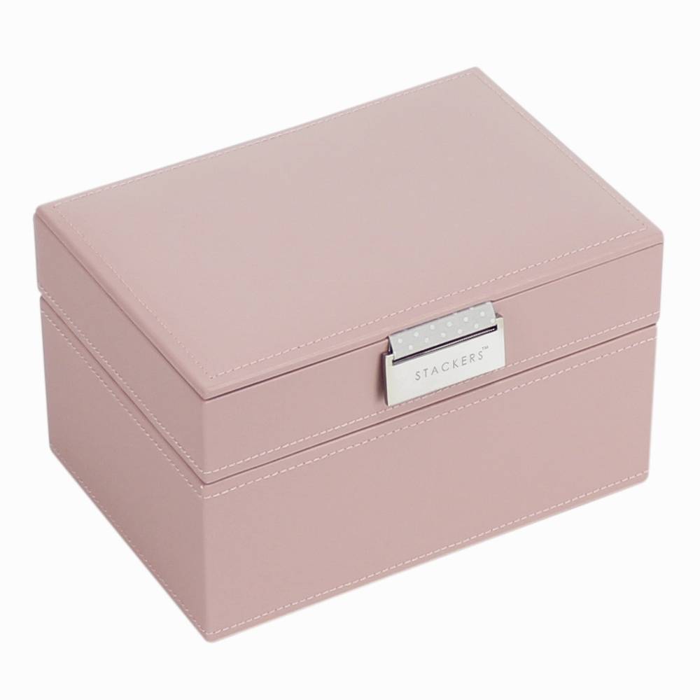 Luxusní šperkovnice Stacker - Růžová mini set 2 díly 1/4
