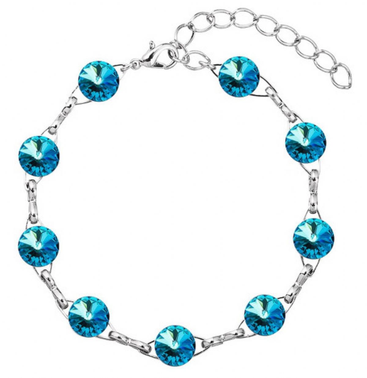 Náramek SWAROVSKI krystaly - Rivoli Bermuda blue elegant 1/1